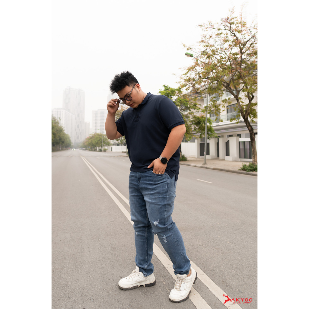 Quần Jean Rách Nam Bigsize Size Đại Từ 80kg-140kg,Quần Jean Nam Co Giãn, Bigsize Nam AKYOO ; QJ RACH A3