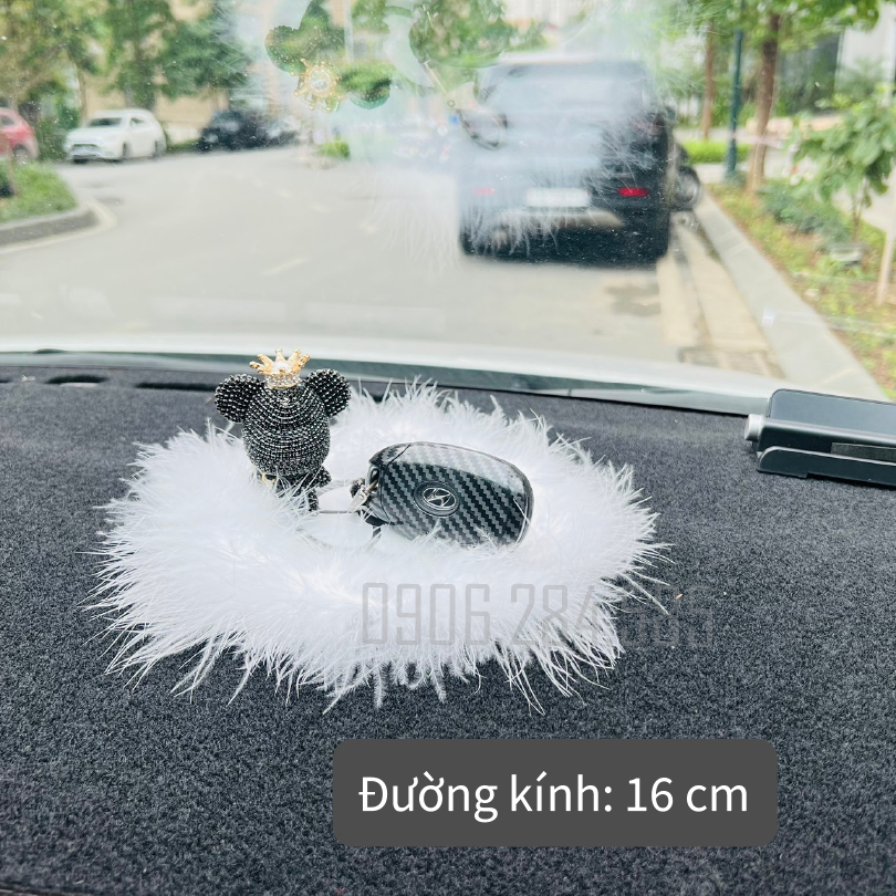 Các Mẫu Thảm Lót Lông, Ngọc Trai, Đính Đá Để Taplo Trang Trí Xe Hơi | BigBuy360 - bigbuy360.vn