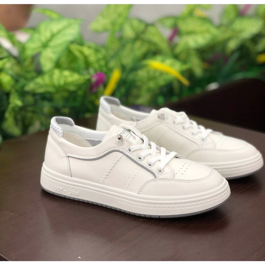 GIày slipon nữ đế bệt dây gài phong cách Hàn