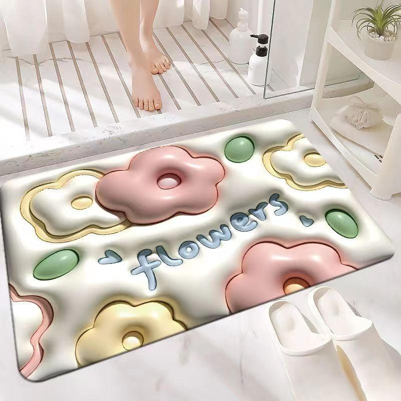 Thảm lót cửa chùi chân Chống Trượt In Hoạt Hình 3D Dễ Thương