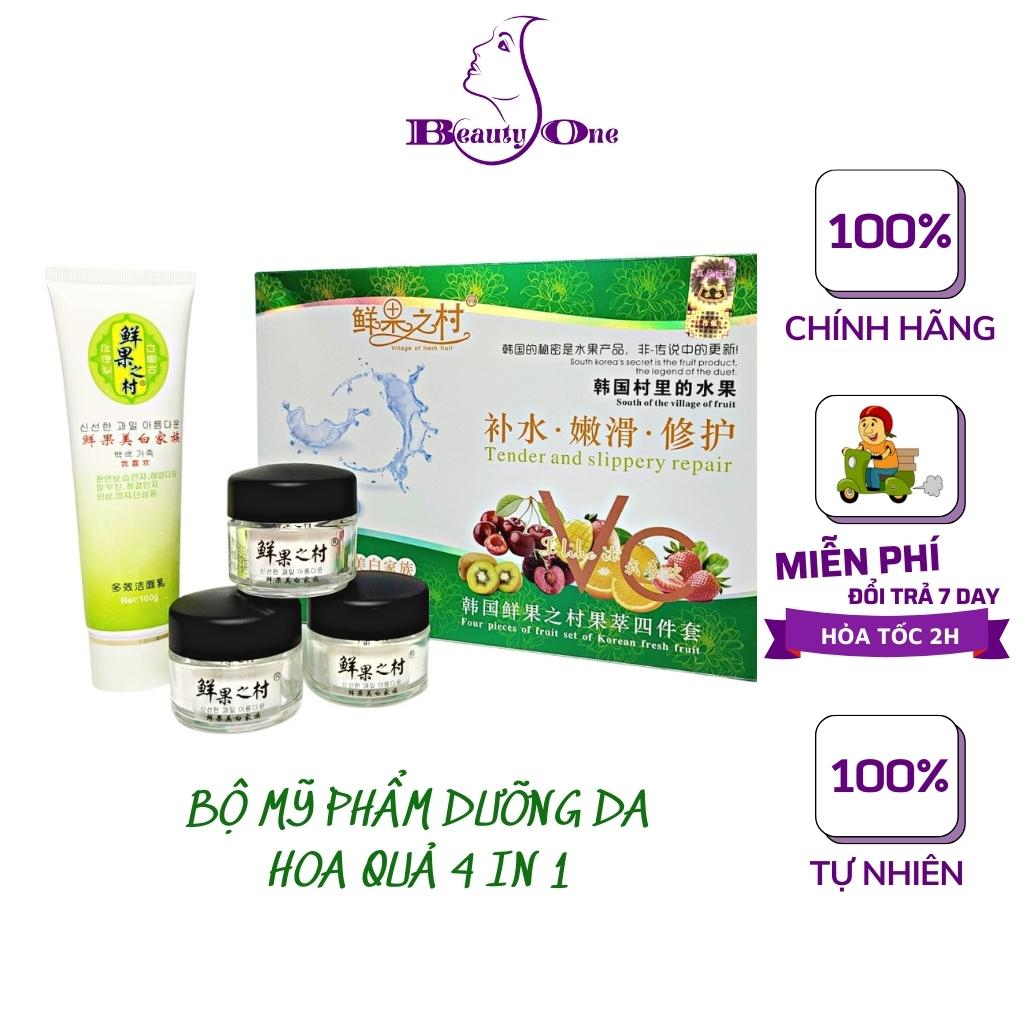 Bộ mỹ phẩm chăm sóc da mặt 4in1 hương vị hoa quả - Chống lão hóa da, tăng đàn hồi giúp da mịn màng tươi trẻ - beautyone