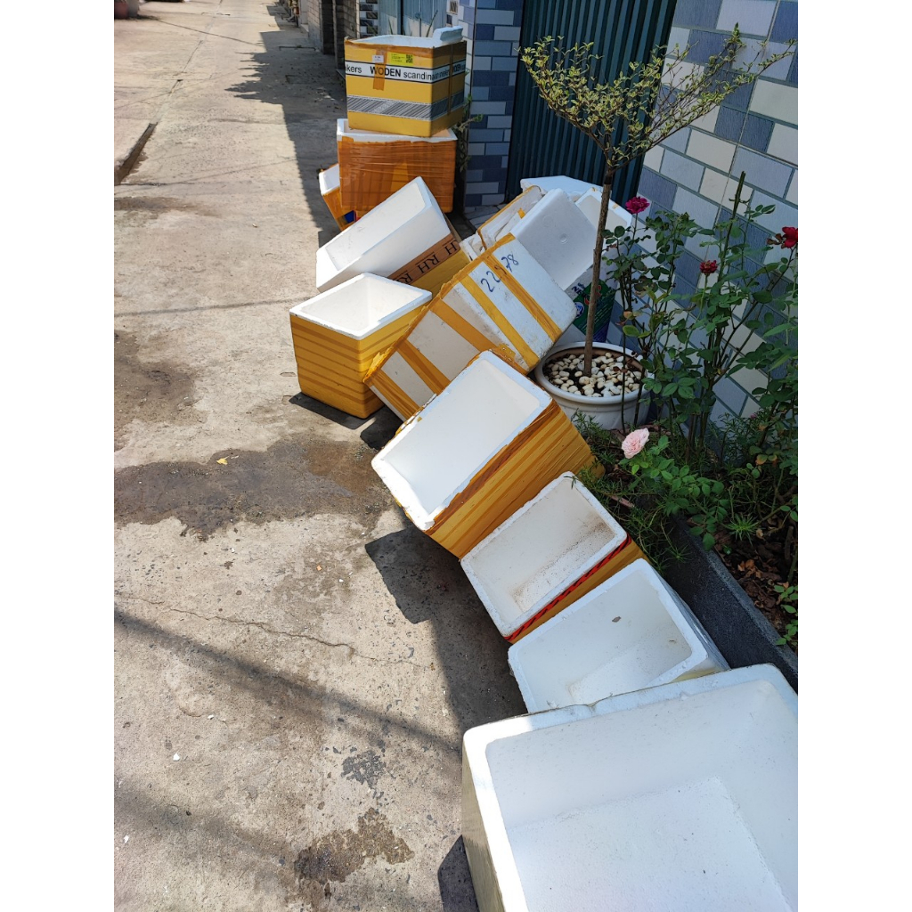 Thùng Xốp cũ 30 x 22 x 23
