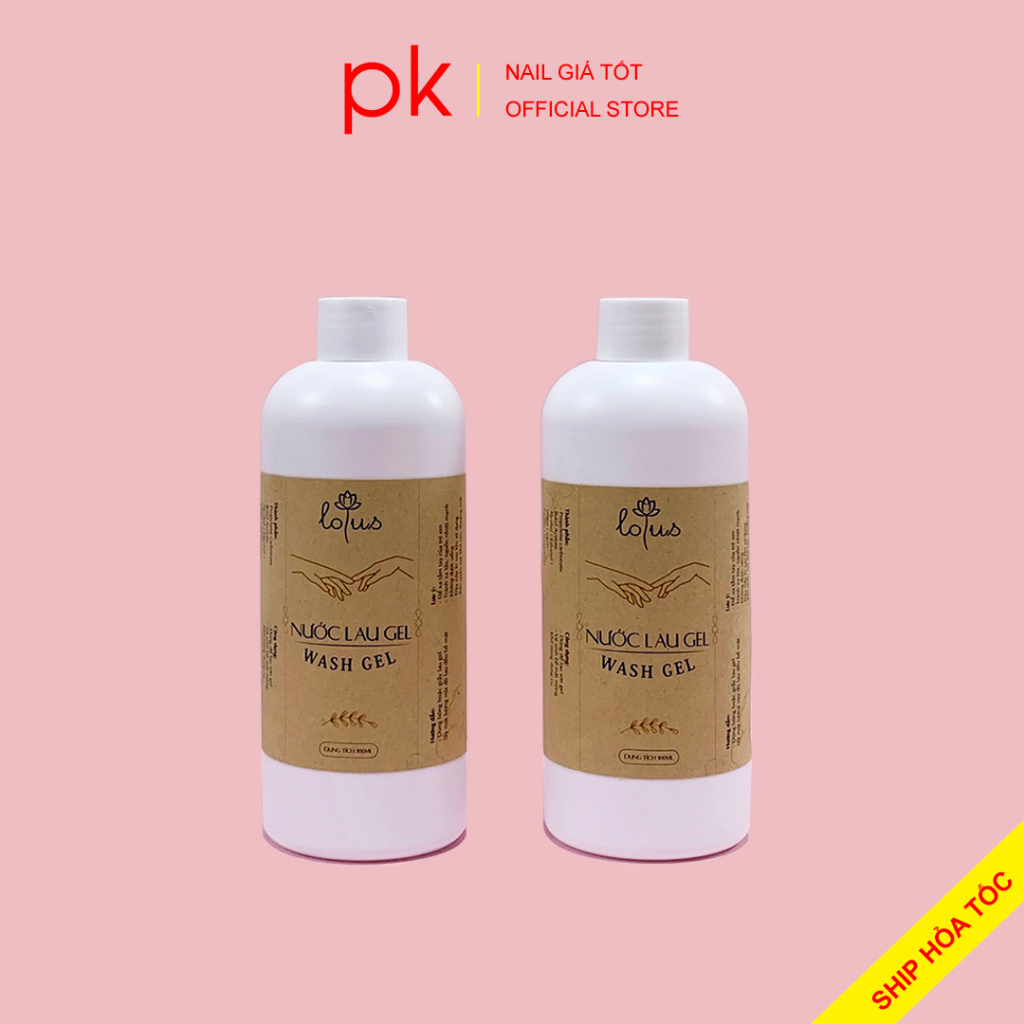 Nước lau gel, nước rửa móng Lotus 3 trong 1 an toàn cho da chai 300ml