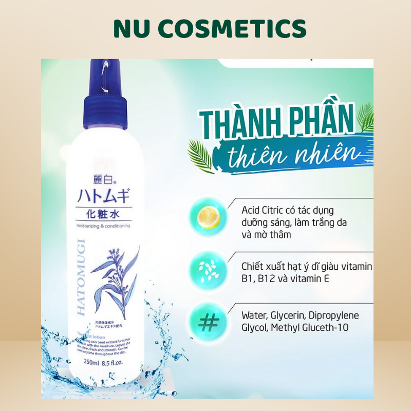 Xịt khoáng dưỡng ẩm và làm sáng da Reihaku Hatomugi 250ml | BigBuy360 - bigbuy360.vn