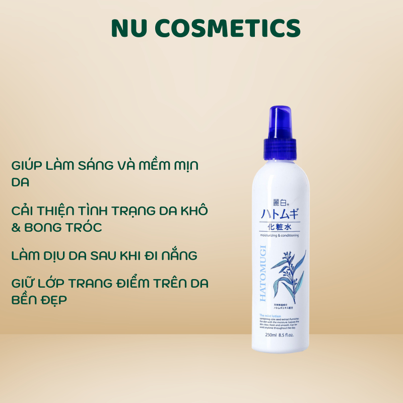 Xịt khoáng dưỡng ẩm và làm sáng da Reihaku Hatomugi 250ml | BigBuy360 - bigbuy360.vn