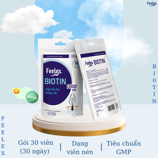 Viên uống Feelex Biotin ngăn rụng tóc, hỗ trợ mọc tóc Biotin gói 30 viên