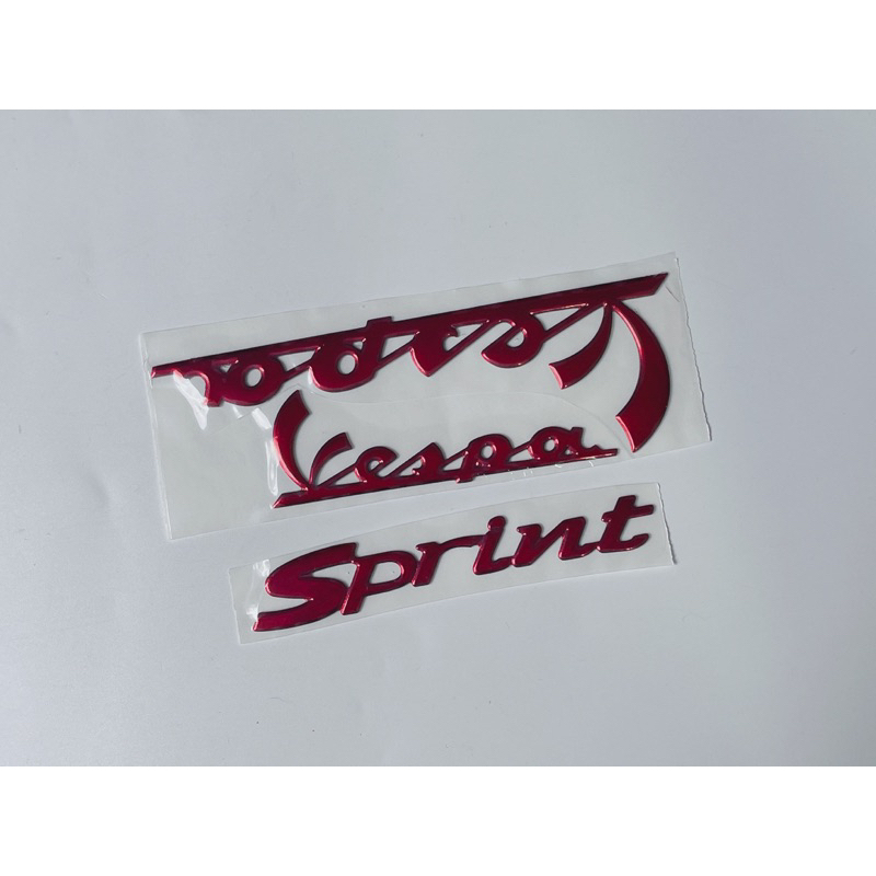 Tem nổi chữ Vespa Sprint đủ màu có sẵn keo phía sau, tem dán thay thế xe Vespa Sprint