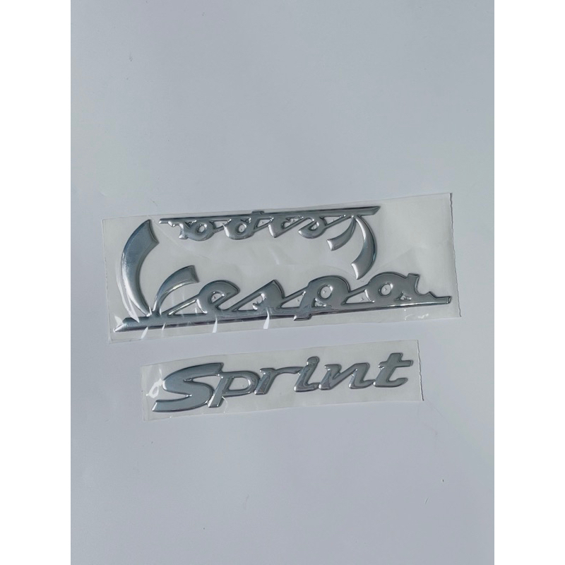 Tem nổi chữ Vespa Sprint đủ màu có sẵn keo phía sau, tem dán thay thế xe Vespa Sprint