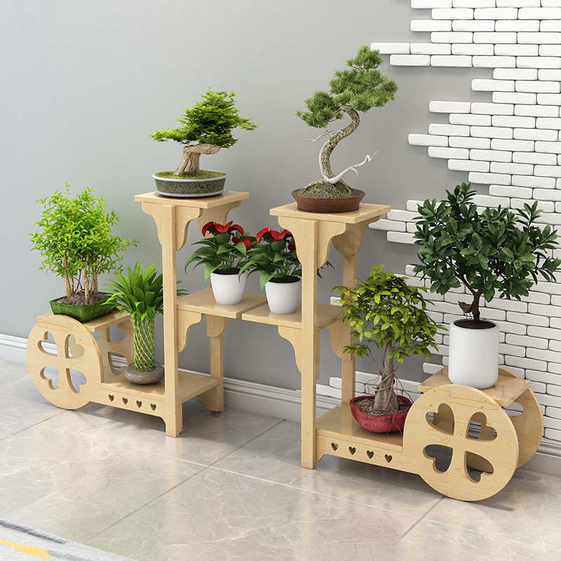 Combo 2 kệ để cây cảnh decor phòng khách ban công Keria 4 tầng cao cấp bằng gỗ Thông newzeland nhập khẩu mới nhất 2023