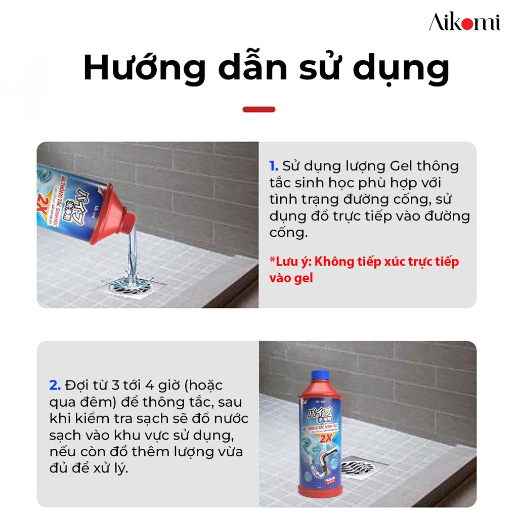 Bột thông cống Aikomi