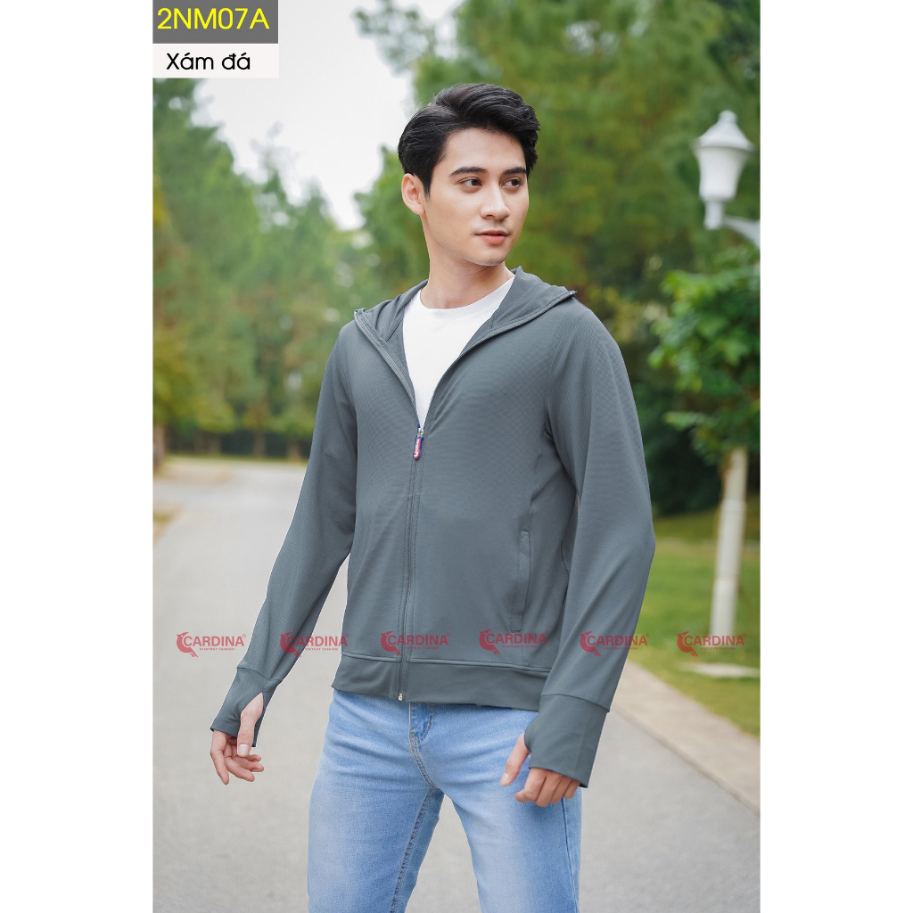 Áo Chống Nắng Nam CARDINA Chất Thun Lạnh - Tặng Kèm Khẩu Trang