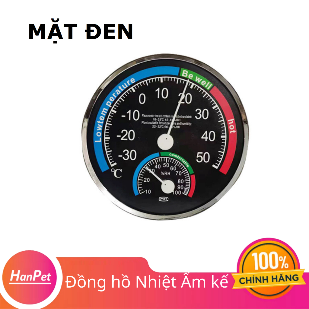 Đồng hồ nhiệt kế ẩm kế treo tường / để bàn cho bé và vật nuôi