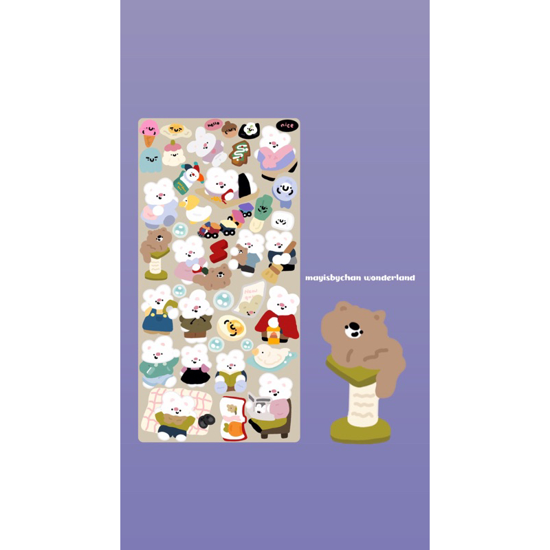 hình dán con mèo dễ thương - mayisbychan stickers