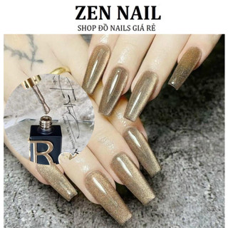 Sơn gel mắt mèo kim cương nâu 15ml, Top mắt mèo trang trí móng