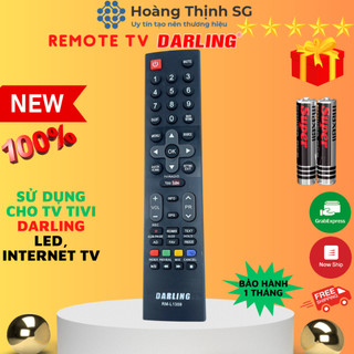 Remote điều khiển tivi darling smart 1359, điều khiển tv darling 1359 các dòng tivi internet / tv led - tặng kèm pin