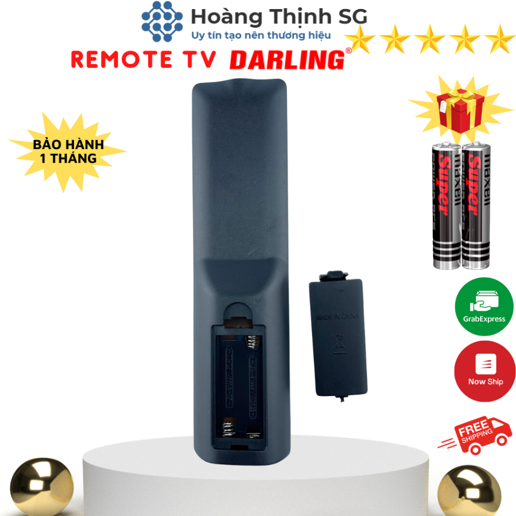 Remote điều khiển tivi DARLING, điều khiển TV DARLING các dòng tivi In