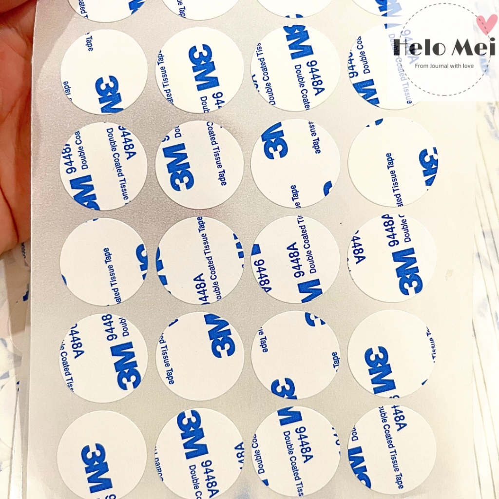 Set 100 cái Băng keo 2 mặt 3M tròn 25mm, 3m double-sided adhesive seal sticker