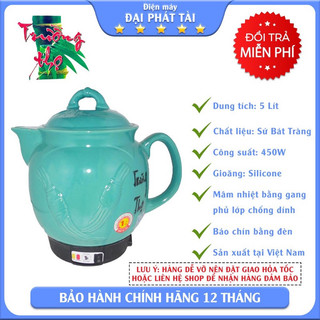 Ấm sắc thuốc trường thọ ba-1188 màu xanh.- msclv