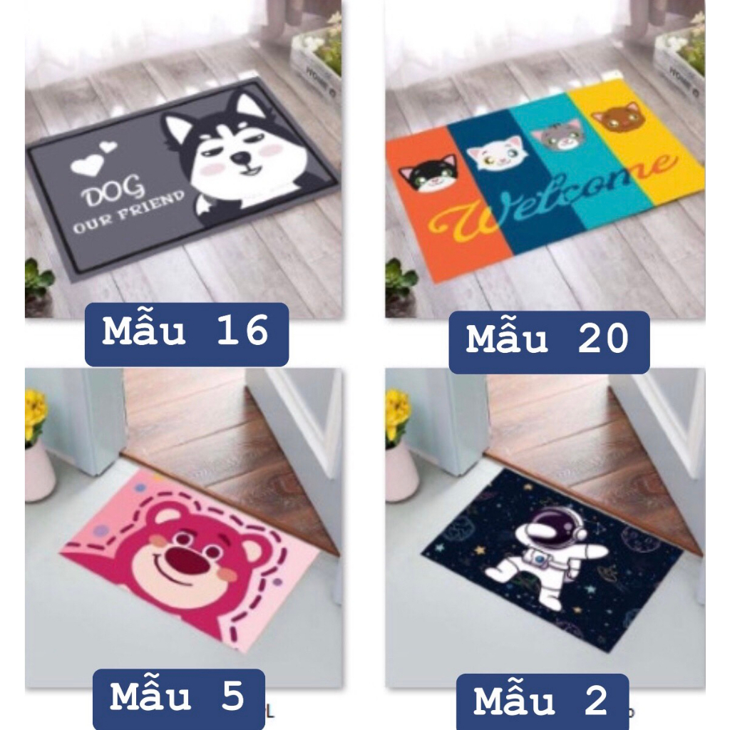 Thảm lau chân 3d size 40x60 siêu thấm hút nước chống trượt 88371 Siêu Rẻ 88