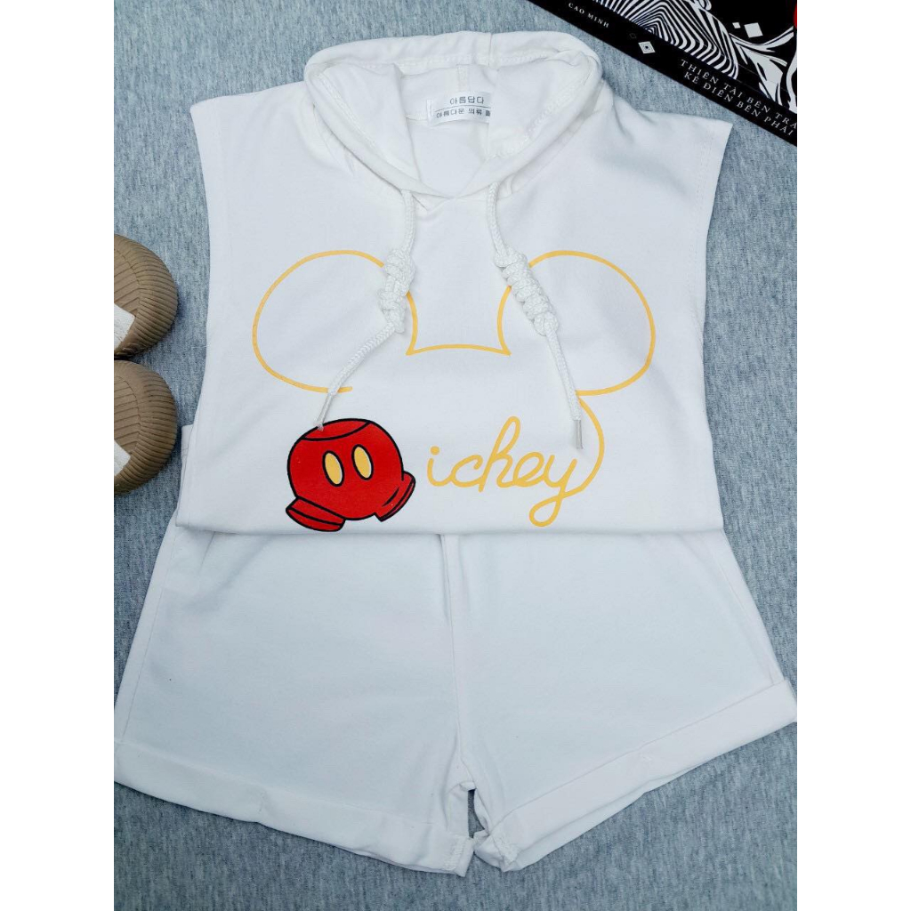 Áo phông cộc tay cho bé áo cotton Minky Mom in hình nhà chuột Mickey