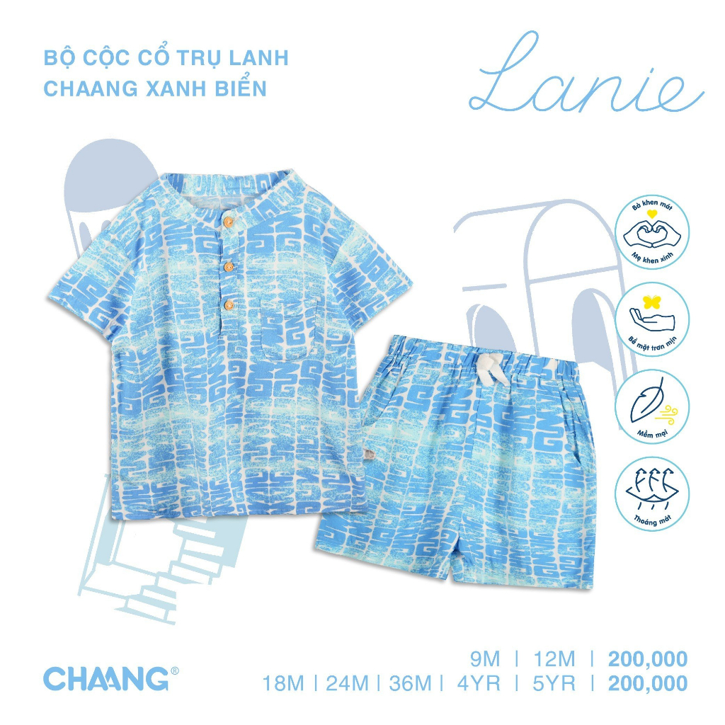 Chaang bộ quần áo lanh bé trai SS2023D04