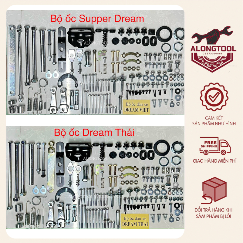 Bộ ốc Dream Thái/Việt Loại Đẹp ALONGTOOL, ốc dream thái - ốc dream việt 95% sản phẩm đặt sản xuất theo tiêu chuẩn