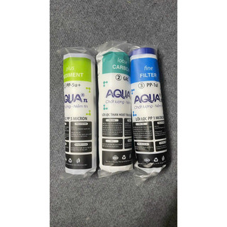 Lõi lọc nước 1 2 3 aqua, cam kết chính hãng