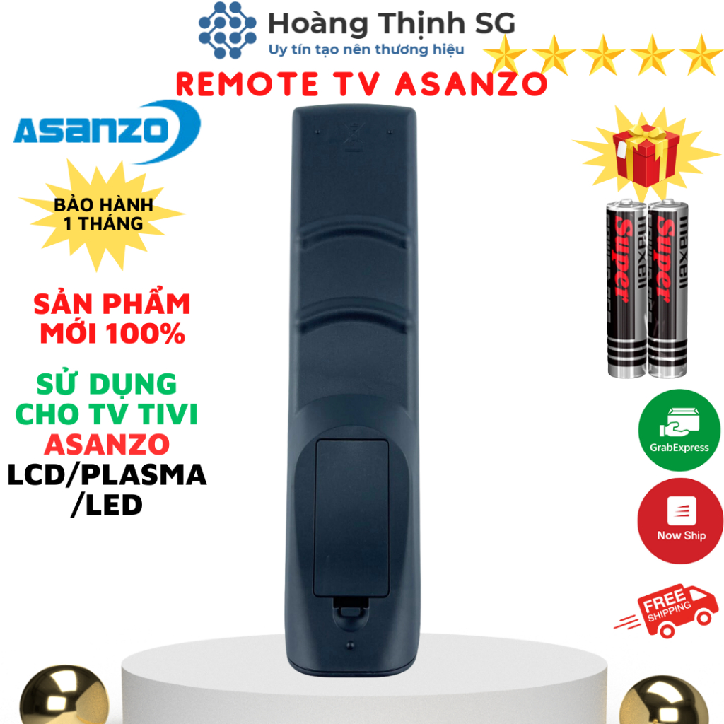 Remote điều khiển tivi Asanzo XLL21, điều khiển TV Asanzo XLL21 - Tặng kèm pin