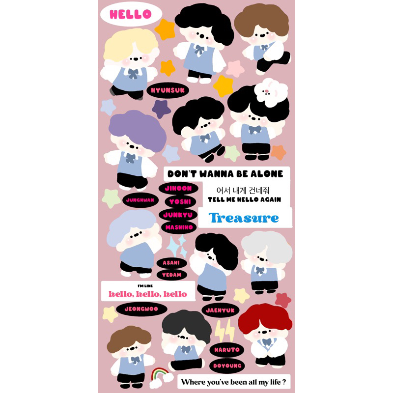 hình dán Treasure idol - mayisbychan stickers
