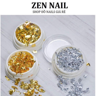 Giấy nhún nail , hũ giấy nhún vàng bạc