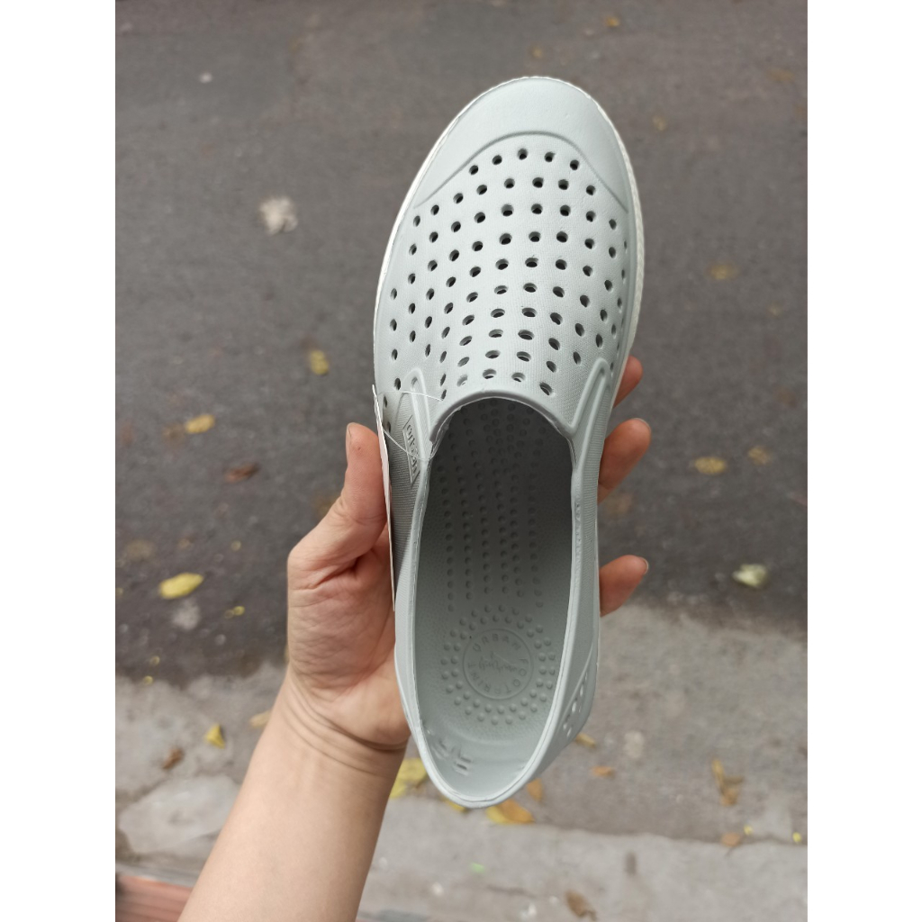 Giày Đi Mưa OBAN Nam Nữ, Sản phẩm unisex nhựa đúc khối nguyên đôi bền bỉ, đi mưa đi nước màu ghi xám