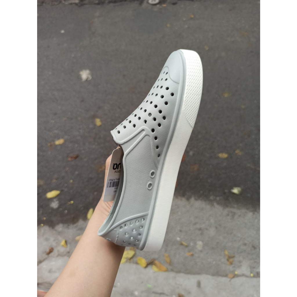 Giày Đi Mưa OBAN Nam Nữ, Sản phẩm unisex nhựa đúc khối nguyên đôi bền bỉ, đi mưa đi nước màu ghi xám