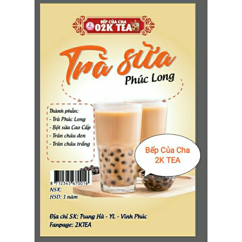 Sét Nguyên Liệu Pha Trà Sữa Phúc Long Thái Xanh Thái Đỏ 15-20Ly