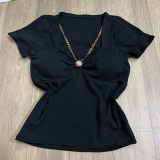 áo thun boirp ôm body nữ có mod ngực phối xích lylisa