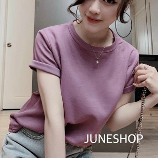 Áo thun trơn cổ tròn form regular trẻ trung basic phong cách Hàn Quốc, phông nữ tay ngắn baby tee trơn Vocanlus Boutique