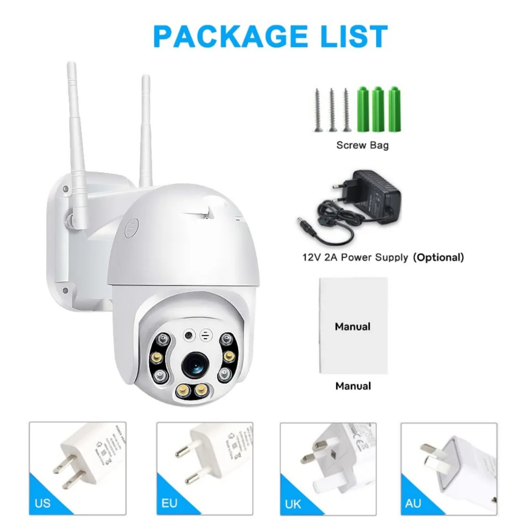 Camera WIFI Ngoài Trời 4.0MP Độ Nét Cao Đàm Thoại 2 Chiều App ICSEE