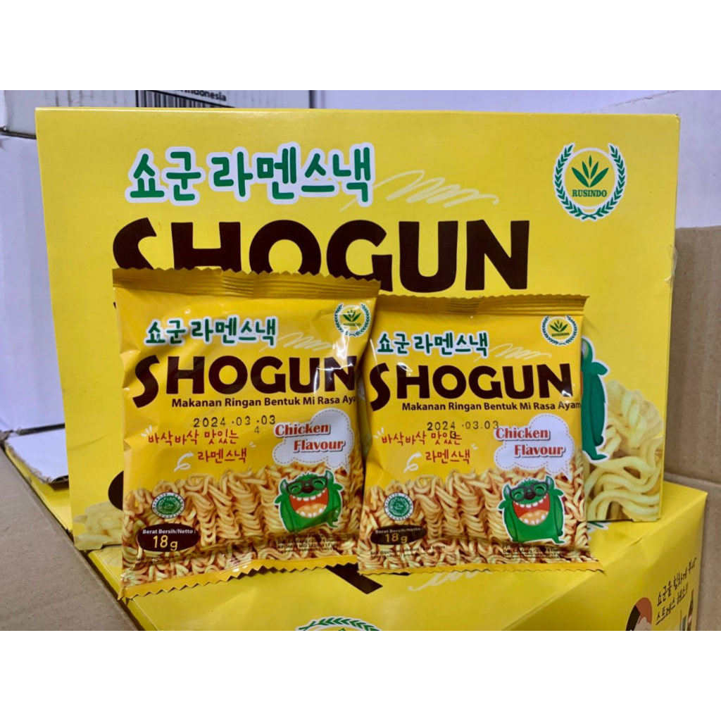 Mỳ tôm trẻ em Shogun Hàn Quốc ăn liền 540g - Hộp 30 gói