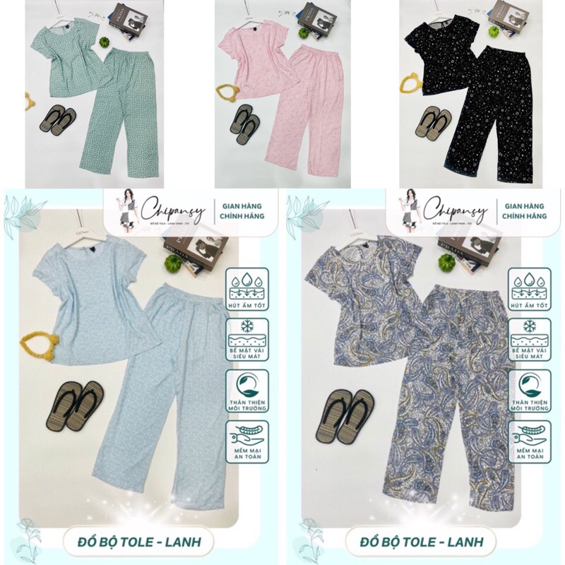 Đồ bộ dài tole xuất khẩu N12 𝐂𝐡𝐢𝐏𝐚𝐧𝐬𝐲 F21 VNXK đồ bộ nữ cao cấp thoáng mát giá rẻ