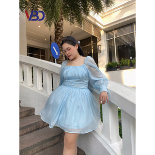 Đầm voan BIGSIZE phối ngọc dáng ngắn DA041( M-3XL)