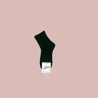 Vớ tất đen cổ cao trơn basic unisex