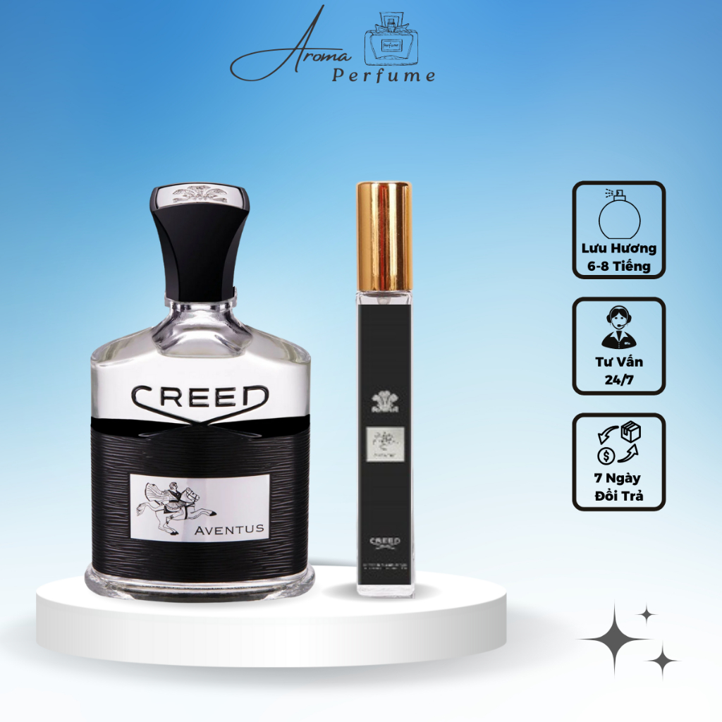 Nước Hoa Nam Creed Aventus Đen 10ml - Tươi Mát, Nam Tính, Tinh Tế