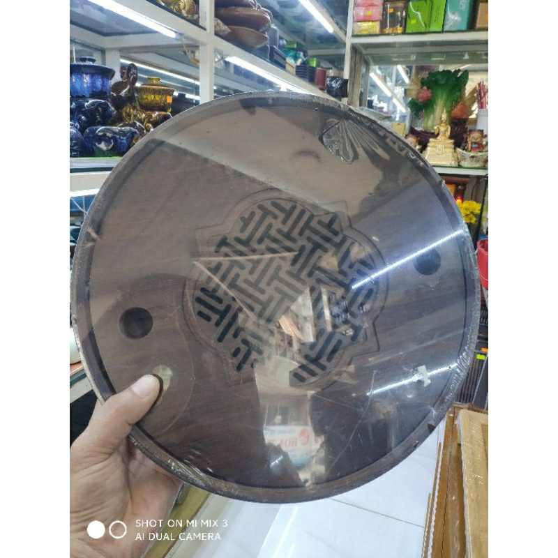 Khay trà hình tròn gỗ quý đường kính 30cm
