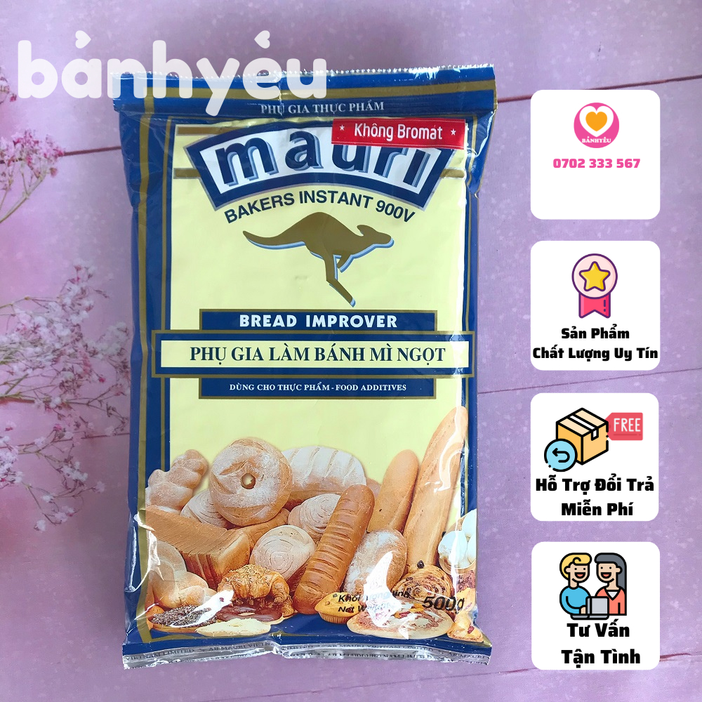Phụ Gia Làm Bánh Mì Ngọt Mauri/phụ gia giúp giữ dáng cho bánh mì