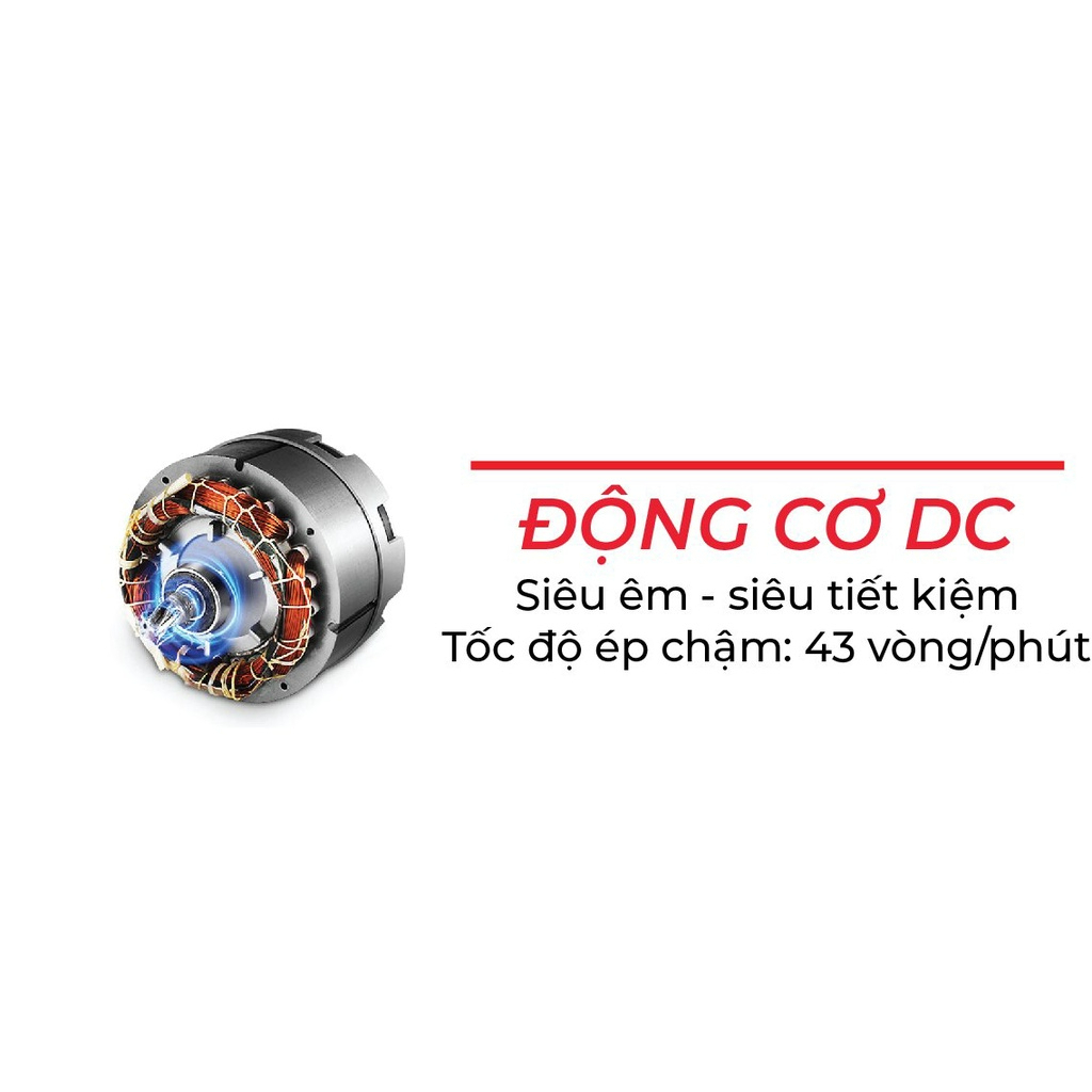 [CHÍNH HÃNG] Máy ép chậm mini Rapido RSJ-120B/W dung tích 200ml động cơ DC tiết kiệm điện năng máy ép hoa quả Ankomi