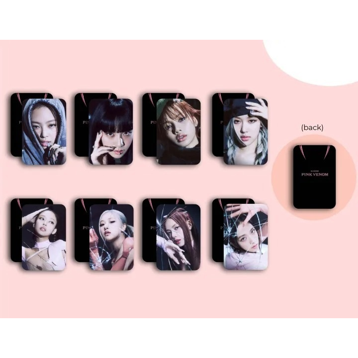 Lomo card Blackpink Pink Venom bo góc 2 mặt