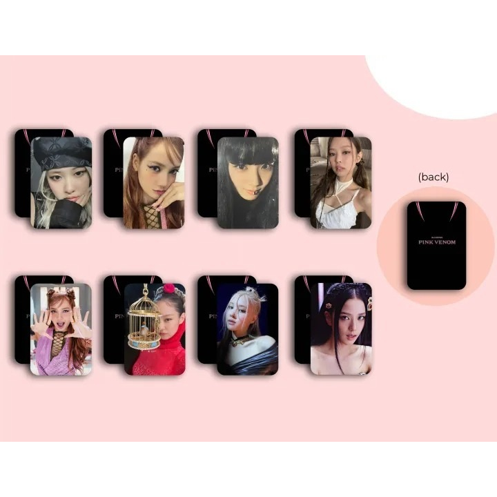 Lomo card Blackpink Pink Venom bo góc 2 mặt