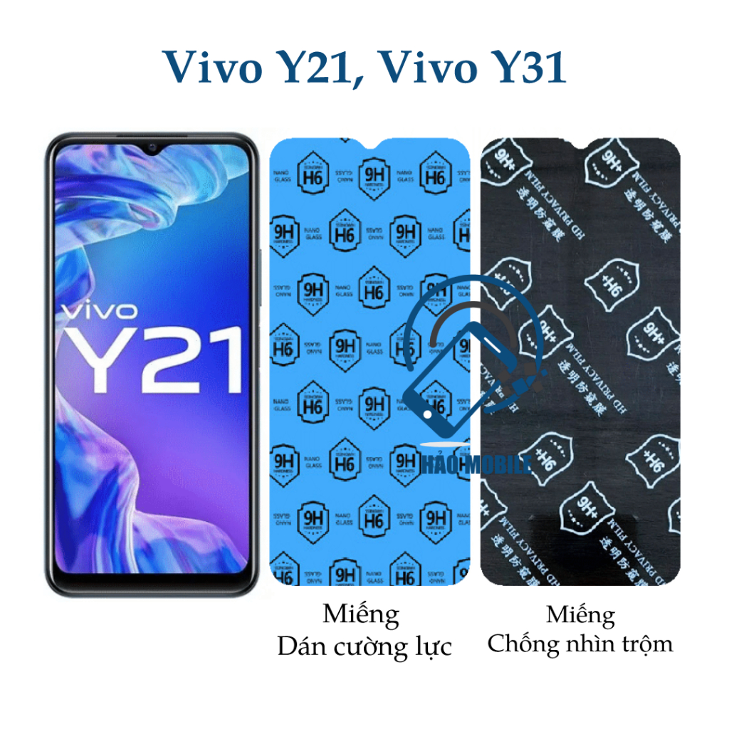 Dán cường lực dẻo nano Vivo Y21, Vivo Y31 ( trong suốt và chống nhìn trộm )