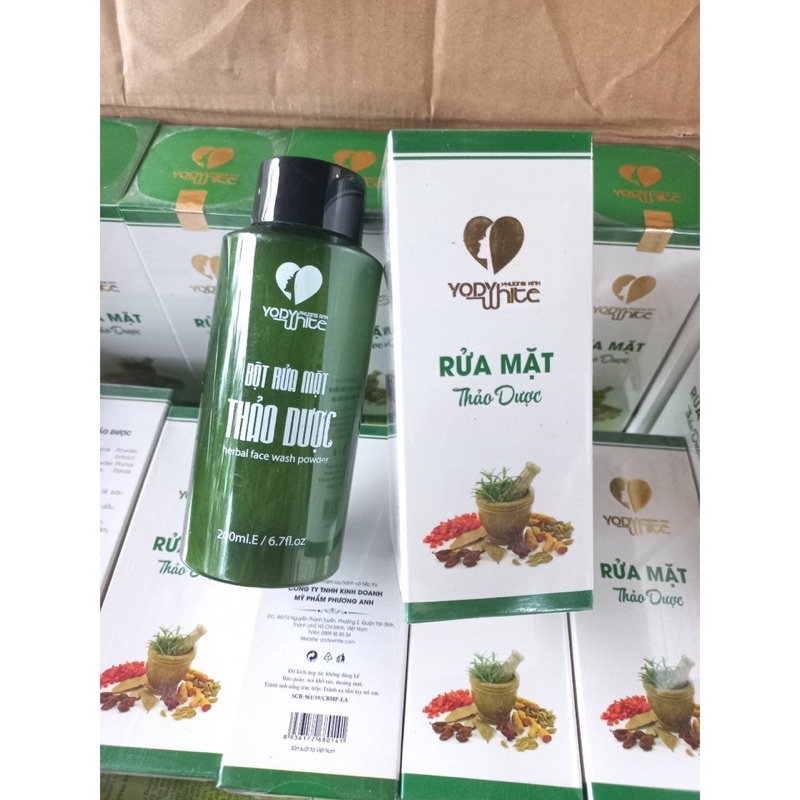 Bột Rửa Mặt Thảo Dược Yody White Phương Anh Hộp 100g/ Chai 200ml - Hương Shop
