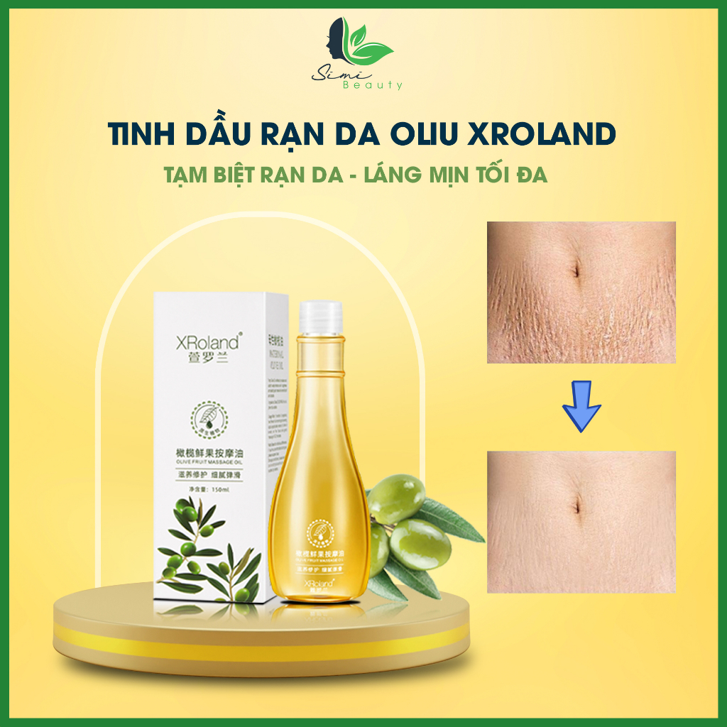 Tinh dầu rạn da Oliu Xroland, giảm rạn da, mờ thâm, tái tạo da nhăn nheo