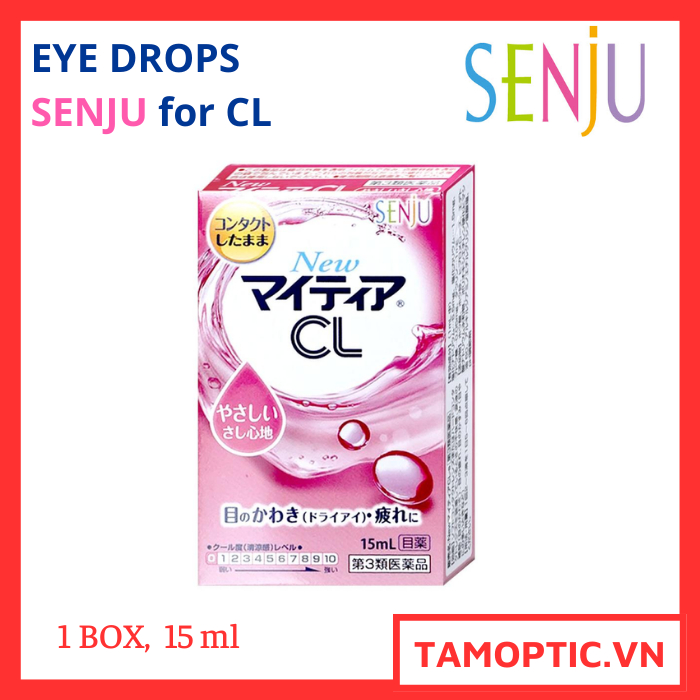 Nước Nhỏ Mắt Cho Kính áp Tròng Senju New Mytear CL Pink 15ml Made in Japan